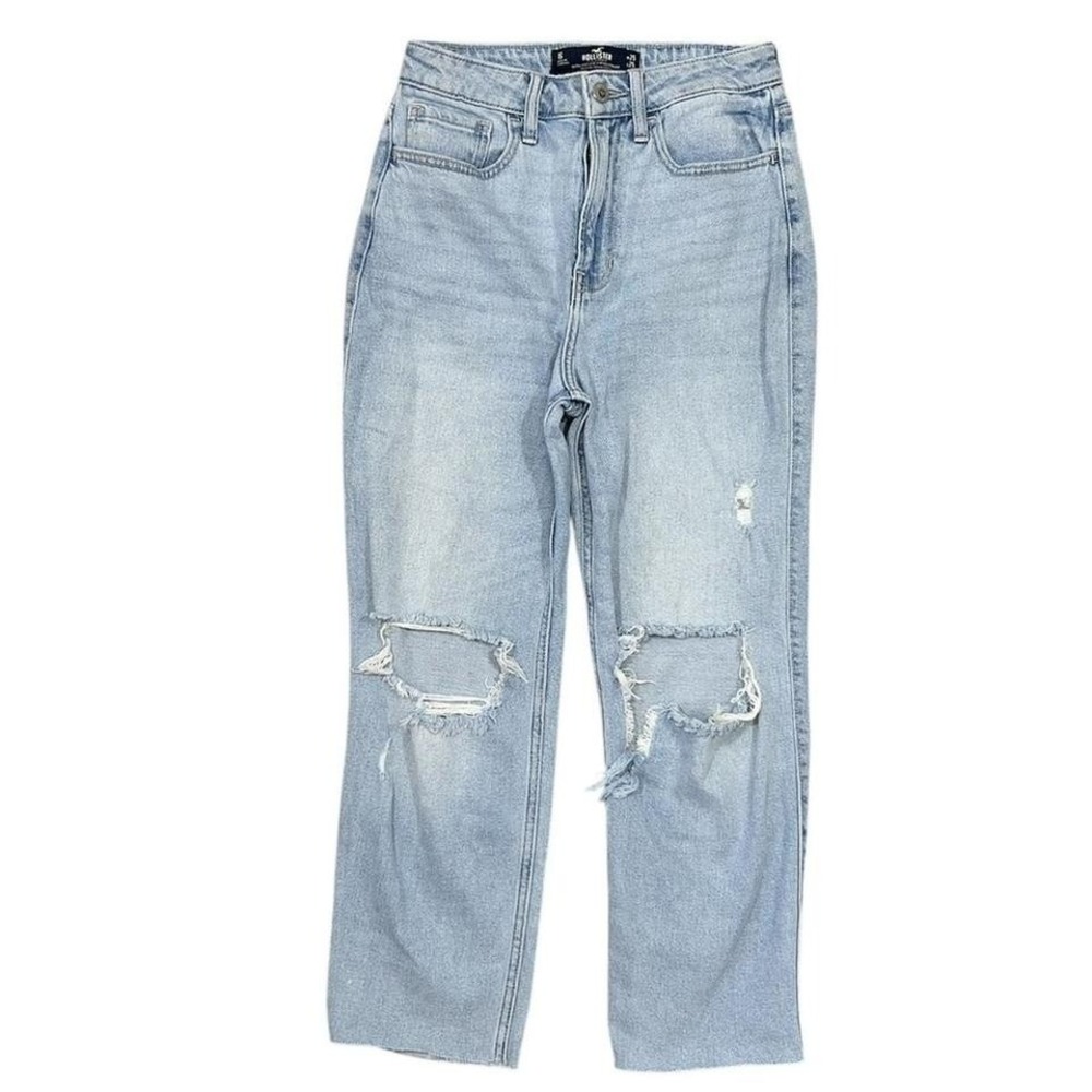 Hollister Ultra High Rise Vintage Straight Denim Jean Light Women 1 Short‎ 25/25